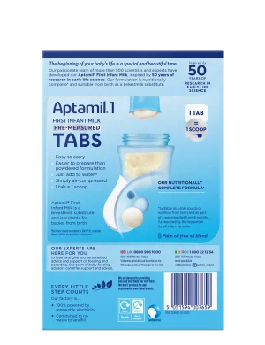 Aptamil® First Infant Milk Tabs, x24 sachets - Image 2